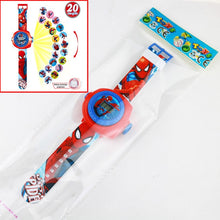 Load image into Gallery viewer, 3D Projection Princess Elsa Children Watches Kids Cartoon Pattern Spiderman Iron Boys Watch Child Digital Wristwatches Relogio