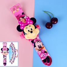 Load image into Gallery viewer, 3D Projection Princess Elsa Children Watches Kids Cartoon Pattern Spiderman Iron Boys Watch Child Digital Wristwatches Relogio