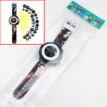 Load image into Gallery viewer, 3D Projection Princess Elsa Children Watches Kids Cartoon Pattern Spiderman Iron Boys Watch Child Digital Wristwatches Relogio

