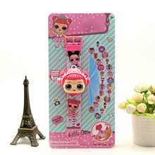 Load image into Gallery viewer, 3D Projection Princess Elsa Children Watches Kids Cartoon Pattern Spiderman Iron Boys Watch Child Digital Wristwatches Relogio
