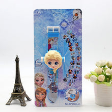 Load image into Gallery viewer, 3D Projection Princess Elsa Children Watches Kids Cartoon Pattern Spiderman Iron Boys Watch Child Digital Wristwatches Relogio
