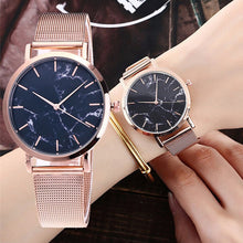 Load image into Gallery viewer, Women Marble Gold Silver Mesh Band Wrist Watch Digtal Quartz Watches Casual Fashion Rose Gold Wristwatch
